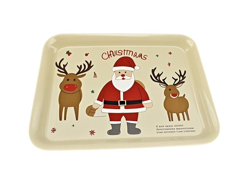 Custom Melamine Christmas Trays, Holiday Trays, Wholesale Price