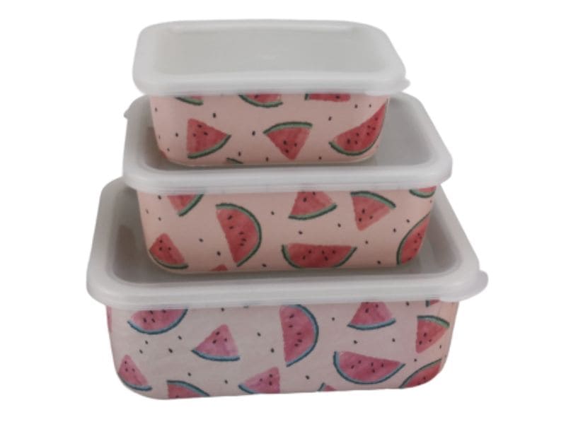 Custom Bamboo Food Container Set of 3 Wholesale