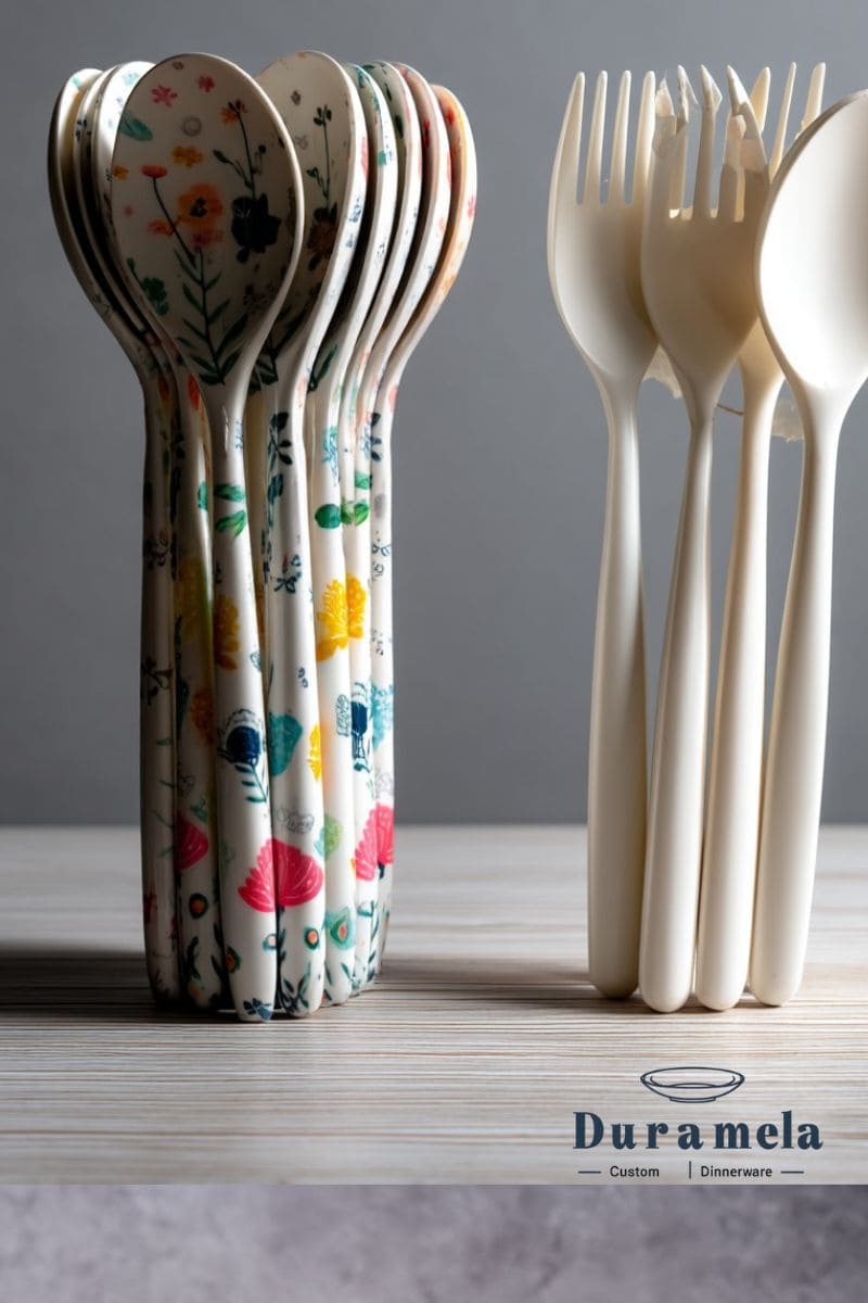 Custom Melamine Spoons and Forks
