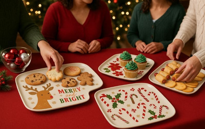 Actual Use of Trays at Holiday Parties