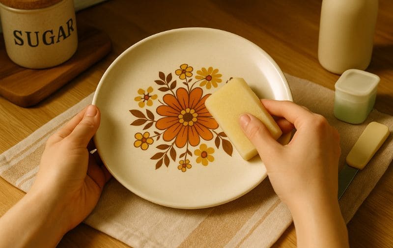 Cleaning old or vintage melamine tableware