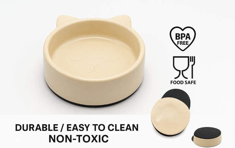 Close-Up of Melamine Dog Bowl Material