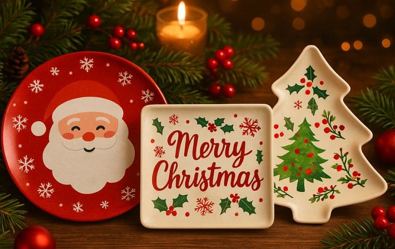 Custom Christmas and Festive Melamine Plates