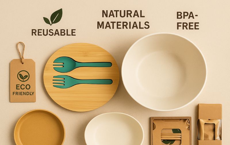 Eco-friendly Bamboo Fiber Bowl Set Infographic