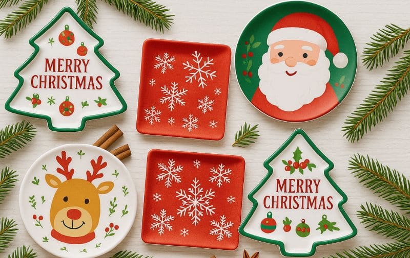 Festive Melamine Plates Collection Showcase