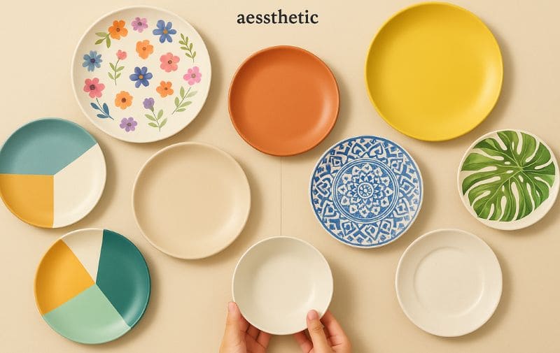 Melamine Plate Diverse Style Collage