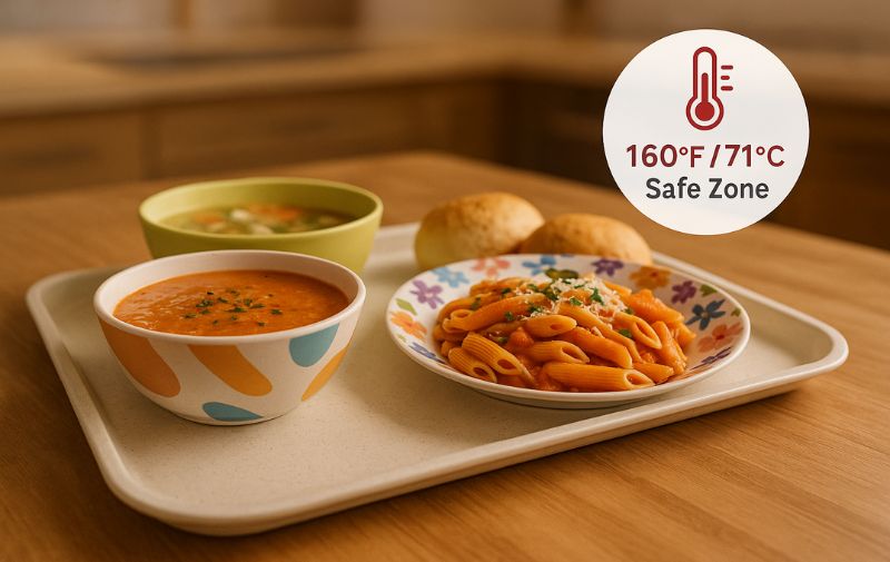 Melamine Plate safety load capacity for hot food