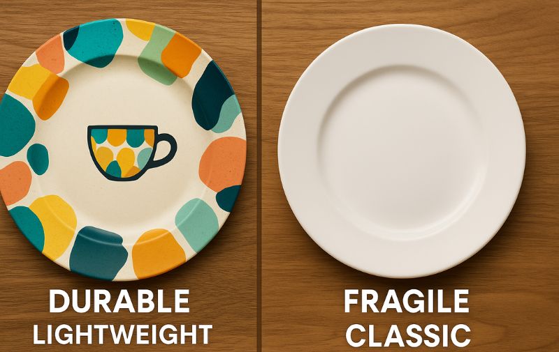 Melamine vs Porcelain Comparison Chart