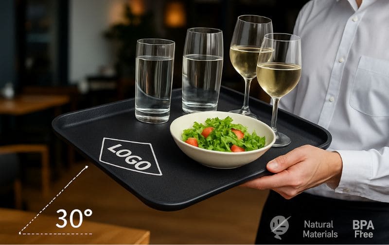 Non Slip Tray in Action Angle Test