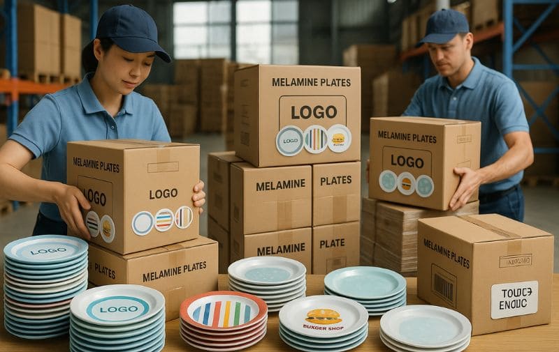 Packaging Custom Melamine Plates for Shipment