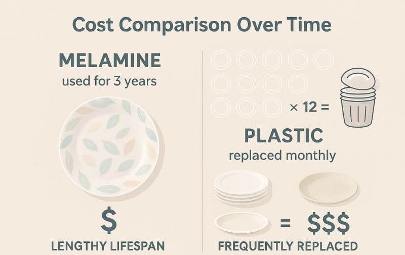 Recommended Use Cases – Melamine for Everyday, Plastic for Temporary