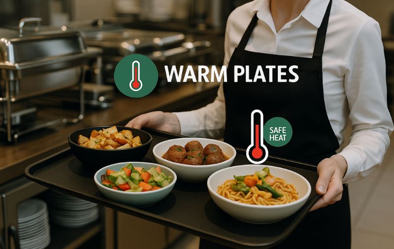 Safe use in commercial settings – Catering use of melamine tray for hot meals