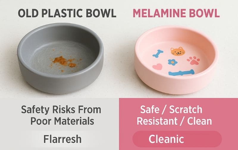 Unsafe Bowl vs Safe Melamine Bowl Comparison
