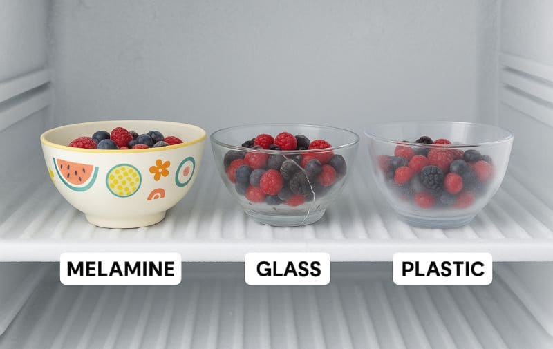 Melamine vs. Glass & Plastic Freezing Test