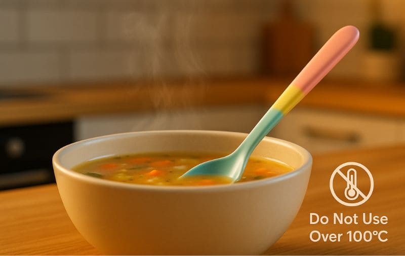 Safe Temperature Use with Melamine Spoons