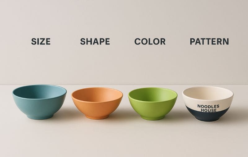 Melamine Bowl Customization Options Size, Shape, Color