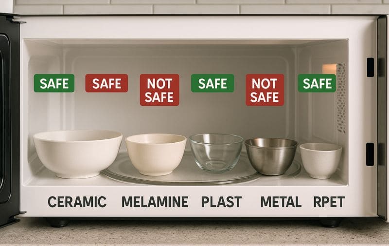 Microwave-Safe vs Unsafe Tableware Materials