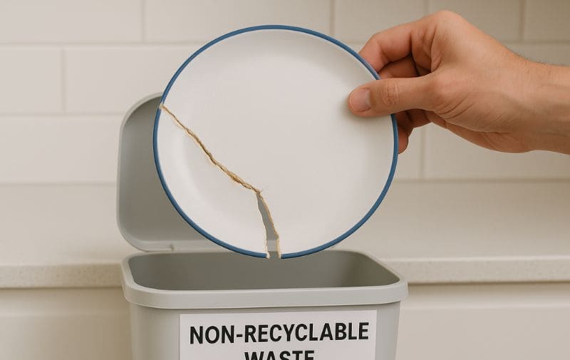 Proper Disposal of Broken Melamine Plate