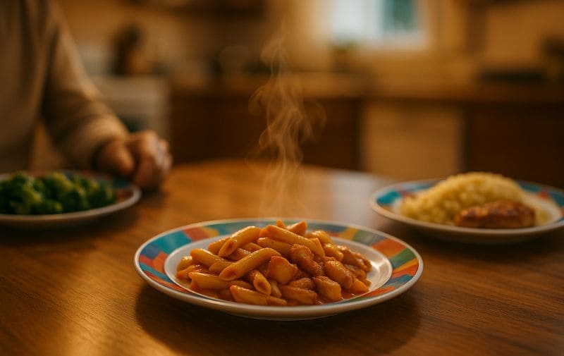 Serving Hot Food on Melamine Plates at Home